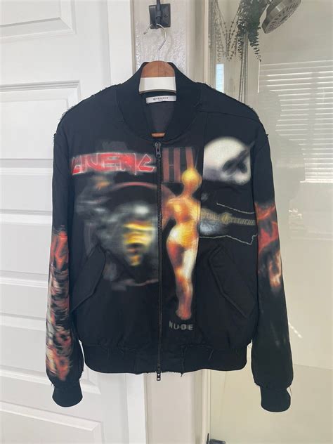 givenchy heavy metal print padded bomber|Givenchy Neiman Marcus Women Accessories.